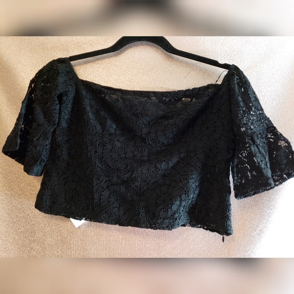 NWT Zara W & B Collection Cropped Lace Top - Picture 2 of 8